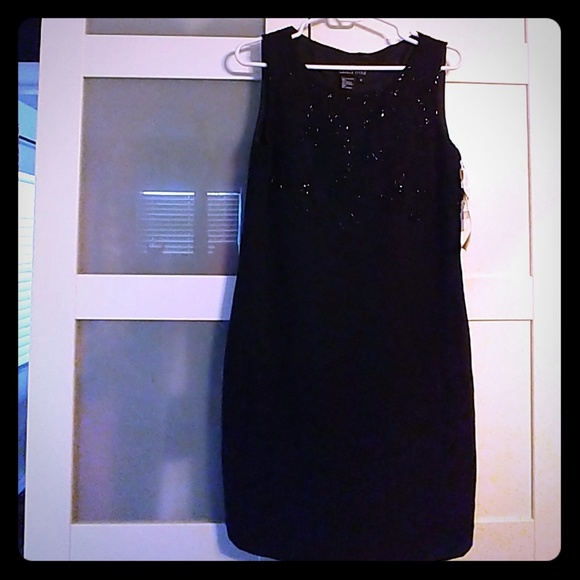 LBD Little Black Sheath Dress - Picture 1 of 4